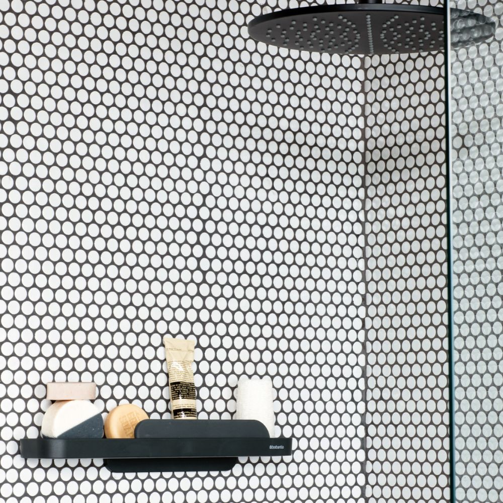 MindSet Shower Shelf with Squeegee - Dark Grey at Brabantia GH