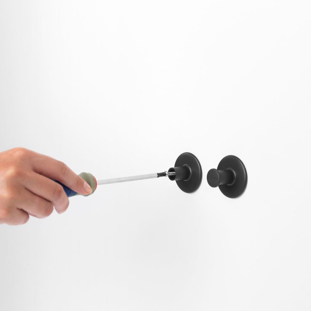 Towel Hooks, ReNew, Set of 2, screws and tape included - Dark Grey at Brabantia GH 